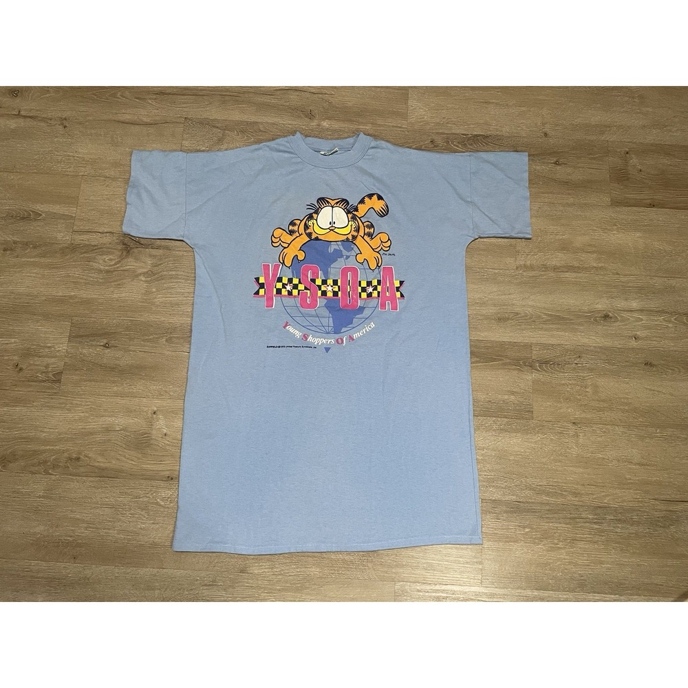Vintage 1978 Garfield Sz L Young Shoppers Of America Single Stitch 70s T Shirt